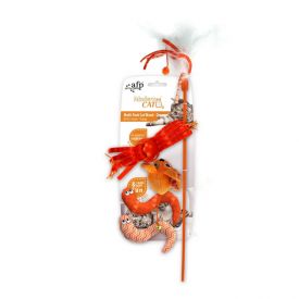 Afp Modern Orange Magic Wand Cat Toy
